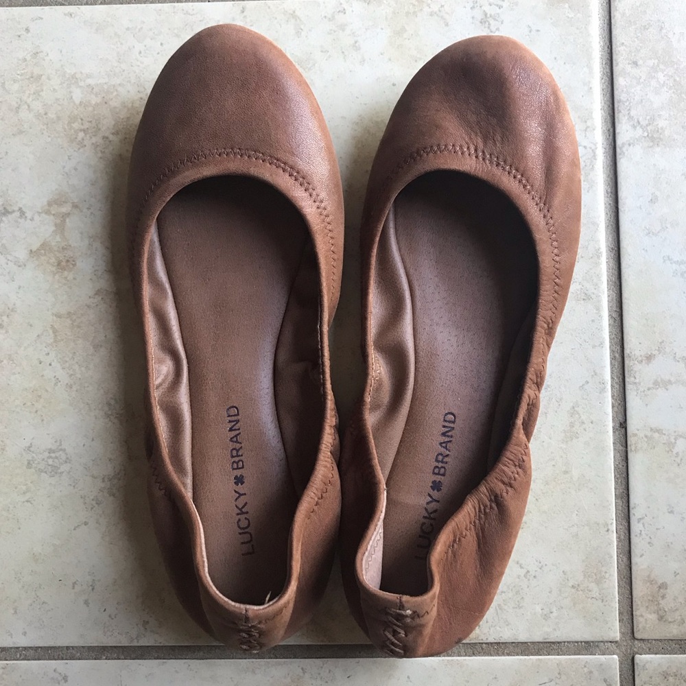 Lucky Brown Ballet Flats Size 9